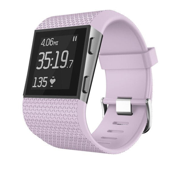 For Fitbit Surge | Grained Silicone Strap | Light Purple