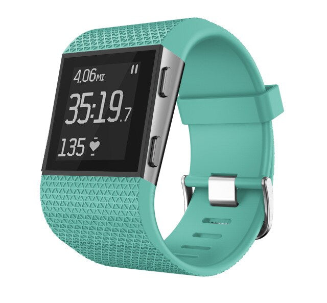 For Fitbit Surge | Grained Silicone Strap | Mint Green