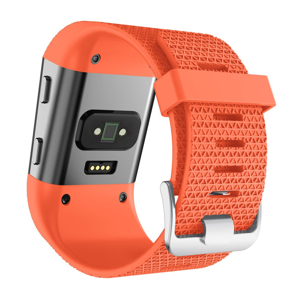 For Fitbit Surge | Grained Silicone Strap | Orange