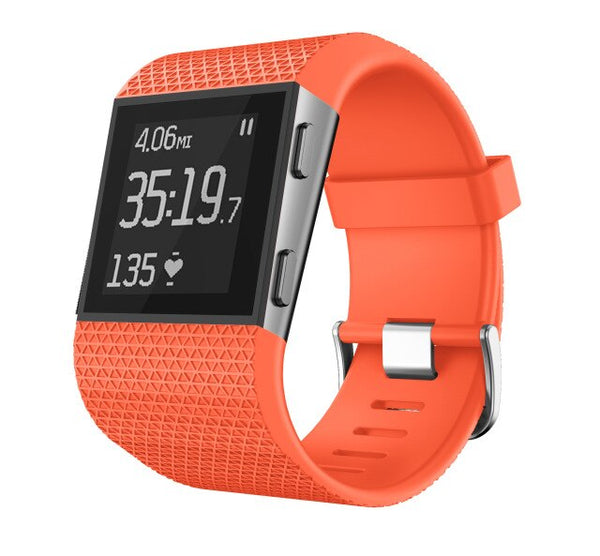 For Fitbit Surge | Grained Silicone Strap | Orange