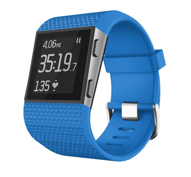 For Fitbit Surge | Grained Silicone Strap | Sky Blue