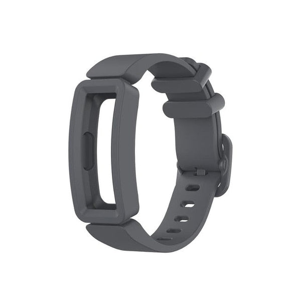 Grey Plain Silicone Fitbit Ace 2 Strap/Fitbit Ace 2 Band