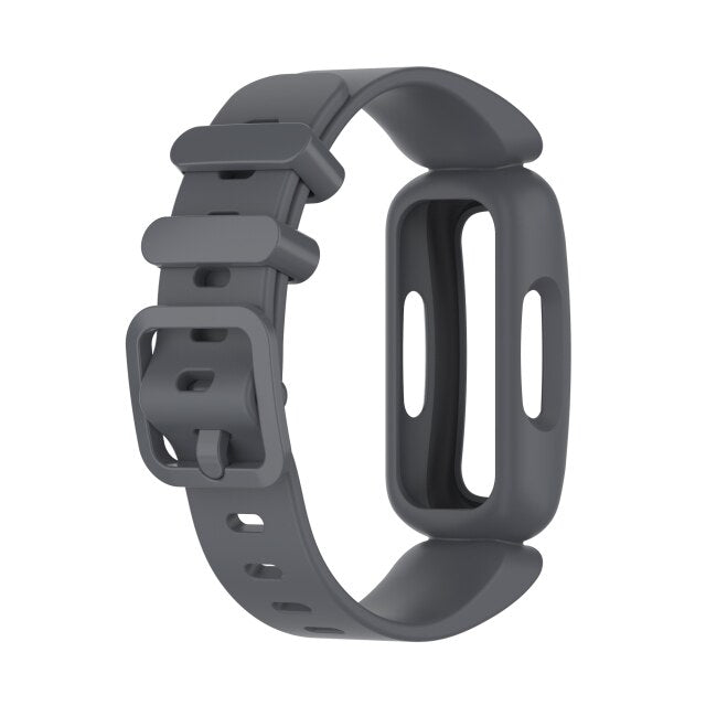 Grey Plain Silicone Fitbit Ace 3 Strap/Fitbit Ace 3 Band