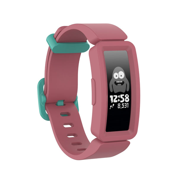 Light Red/Green Plain Silicone Fitbit Ace 2 Strap/Fitbit Ace 2 Band