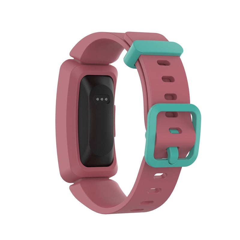 Light Red/Green Plain Silicone Fitbit Ace 2 Strap/Fitbit Ace 2 Band