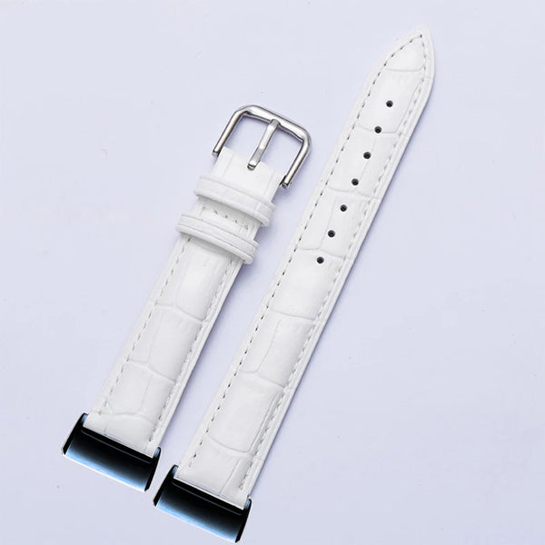 Fitbit Charge 5 Strap | Fitbit Charge 6 Strap | Handcrafted White/Black Leather Strap/Band