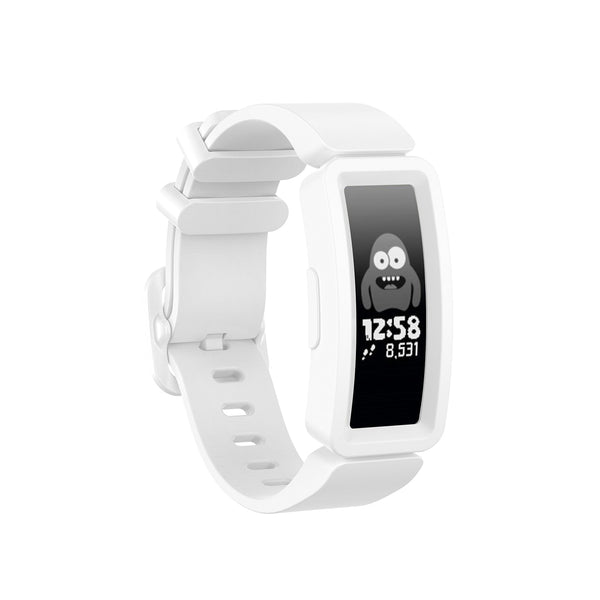 White Plain Silicone Fitbit Ace 2 Strap/Fitbit Ace 2 Band