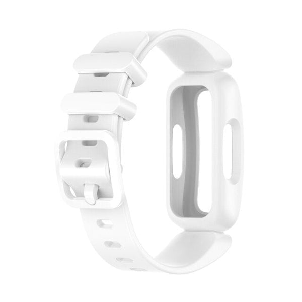 White Plain Silicone Fitbit Ace 3 Strap/Fitbit Ace 3 Band